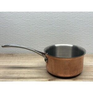 Martha Stewart Everyday Copper Sauce Pan 1.2Qt With Stainless Steel Handle